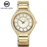 Michael Kors Kerry Mother of Pearl Dial Gold Steel Strap Watch for Women - MK3312