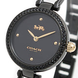 Coach Park Swarovski Crystals Black Dial Black Steel Strap Watch for Women - 14503564