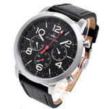 Tommy Hilfiger Jake Chronograph Black Dial Black Leather Strap Watch for Men - 1791232