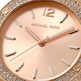 Michael Kors Lennox Three Hand Rose Gold Dial Rose Gold Mesh Strap Watch For Women - MK7336