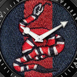 Gucci Dive Blue & Red Dial Blue & Red Nylon Strap Watch For Men - YA136214