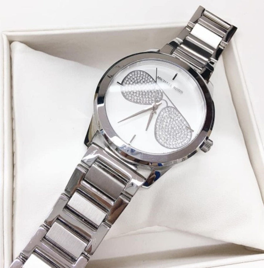 Michael Kors Harman Analog Silver Dial Silver Steel Strap Watch For Women - MK3672