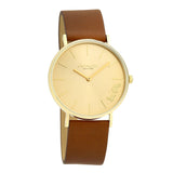 Coach Perry Analog Gold Dial Brown Leather Strap Watch for Women - 14503331-C