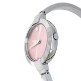 Movado Bela Museum Pink Dial Silver Steel Strap Watch For Women - 0606596