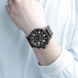 Nixon 51-30 Chrono Black Dial Black Steel Strap Watch for Men - A083-001