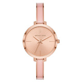 Michael Kors Jaryn Analog Gold Dial Pink Steel Strap Watch For Women - MK4343