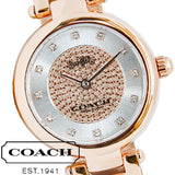 Coach Park Silver Dial Rose Gold Steel Strap Watch for Women - 14503736