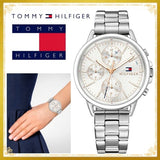 Tommy Hilfiger Carly White Dial Silver Stainless Steel Strap Watch for Women - 1781787