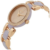 Michael Kors Delray Rose Gold Dial Two Tone Steel Strap Watch for Women - MK4319