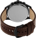 Fossil Forrester Chronograph Black Dial Brown Leather Strap Watch for Men - FS5608