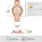 Michael Kors Raquel Analog Rose Gold Dial Rose Gold Steel Strap Watch For Women - MK4688