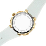 Michael Kors Sydney Quartz White Dial White Leather Strap Watch For Women - MK7221