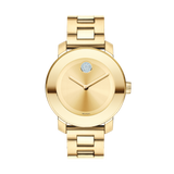 Movado Bold Gold Dial Yellow Gold Steel Strap Watch for Women - 3600104