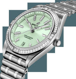 Breitling Chronomat Automatic 36 Diamonds Green Dial Two Tone Steel Strap Watch for Women - A10380591L1A1