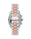 Michael Kors Lexington Chronograph Rose Gold Dial Two Tone Steel Strap Watch For Women - MK7219