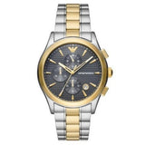 Emporio Armani Paolo Chronograph Grey Dial Two Tone Steel Strap Watch For Men - AR11527