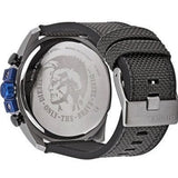 Diesel Mega Chief Chronograph Black Dial Black Leather Strap Watch For Men - DZ4500