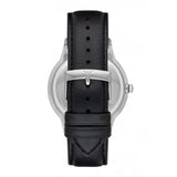 Emporio Armani Renato Analog Black Dial Black Leather Strap Watch For Men - AR8035