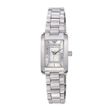 Emporio Armani Classic Diamonds Silver Dial Silver Steel Strap Watch For Women - AR3170