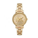 Michael Kors Sofie Quartz Gold Dial Gold Steel Strap Watch For Women - MK4334