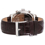 Guess Chronograph Quartz White Dial Brown Leather Strap Watch For Men - W0380G1