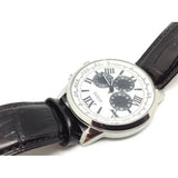 Guess Chronograph Quartz White Dial Brown Leather Strap Watch For Men - W0380G1