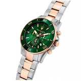 Maserati Competizione Chronograph Green Dial Two Tone Steel Strap Watch For Men - R8873600004