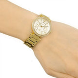 Michael Kors Parker White Dial Gold Steel Strap Watch for Women - MK6056