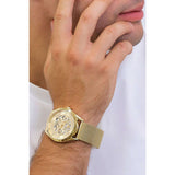 Guess Tailor Multifunction Gold Dial Gold Mesh Bracelet Watch for Men - GW0368G2