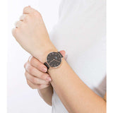 Daniel Wellington Petite Ashfield women's watch on wrist