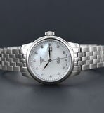 Tissot Le Locle Automatic Diamond Mother of Pearl Dial Silver Steel Strap Watch For Women - T006.207.11.116.00