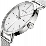 Calvin Klein Even White Dial Silver Mesh Bracelet Watch for Women - K7B23126