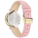 Versace Palazzo Empire Pink Dial Pink Leather Strap Watch for Women - VCO030017