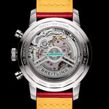 Breitling Top Time B01 Ford Thunderbird White Dial Red Leather Strap Watch for Men - AB01766A1A1X1