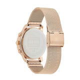 Tommy Hilfiger Blake Chronograph Rose Gold Dial Rose Gold Mesh Bracelet Watch For Women - 1781907