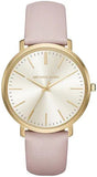 Michael Kors Jaryn Quartz Gold Dial Pink Leather Strap Watch For Women - MK2471