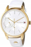 Tommy Hilfiger Brooklyn Quartz White Dial White Leather Strap Watch for Women - 1782018