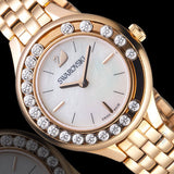 Swarovski Lovely Crystals Mother of Pearl Dial Rose Gold Steel Strap Watch for Women - 5261496