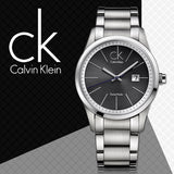 Calvin Klein Bold Black Dial Silver Steel Strap Watch for Men - K2246107