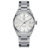 Tag Heuer Carrera Automatic Caliber 5 White Dial Silver Steel Strap Watch for Men - WAR211B.BA0782