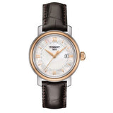 Tissot Bridgeport Lady White Dial Brown Leather Strap Watch For Women - T097.010.26.118.00