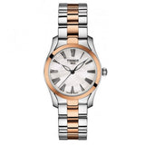 Tissot T Wave Mother of Pearl Dial Two Tone Steel Strap Watch For Women - T112.210.22.113.01