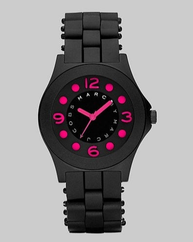 Marc Jacobs Pelly Black Dial Black Silicone Strap Watch for Women - MBM2508