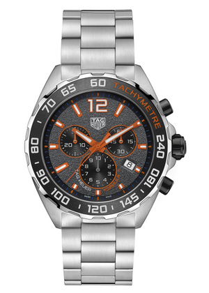 Tag Heuer Formula 1 Chronograph Ceramic Black Dial Silver Steel Strap Watch for Men - CAZ101AH.BA0842