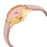 Gucci G Timeless Quartz Pink Dial Pink Leather Strap Watch For Women - YA1265005