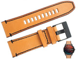 Diesel Mega Chief Chronograph Copper Dial Brown Leather Strap Watch For Men - DZ4476