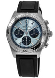 Breitling Chronomat B01 42 Blue Dial Black Rubber Strap Watch for Men - PB0134101C1S1