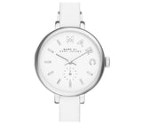 Marc Jacobs Sally White Dial White Leather Strap Watch for Women - MBM1350