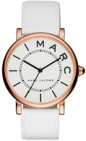 Marc Jacobs Roxy White Dial White Leather Strap Watch for Women - MJ1561