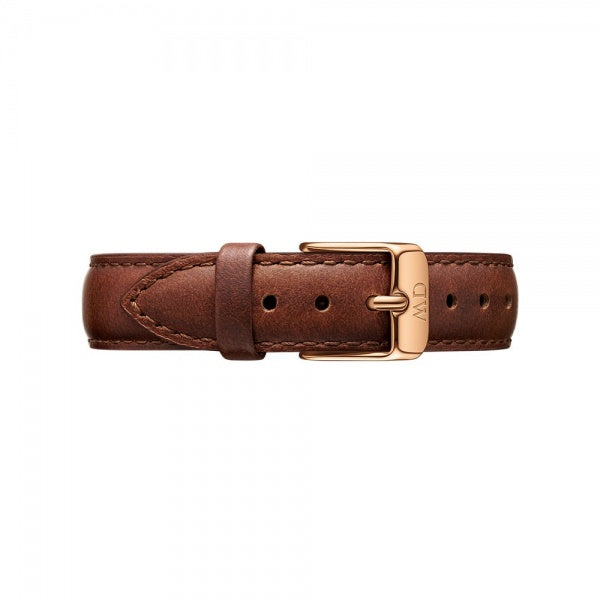 Daniel Wellington Petite St Mawes Black Dial Brown Leather Strap Watch For Women - DW00100169
